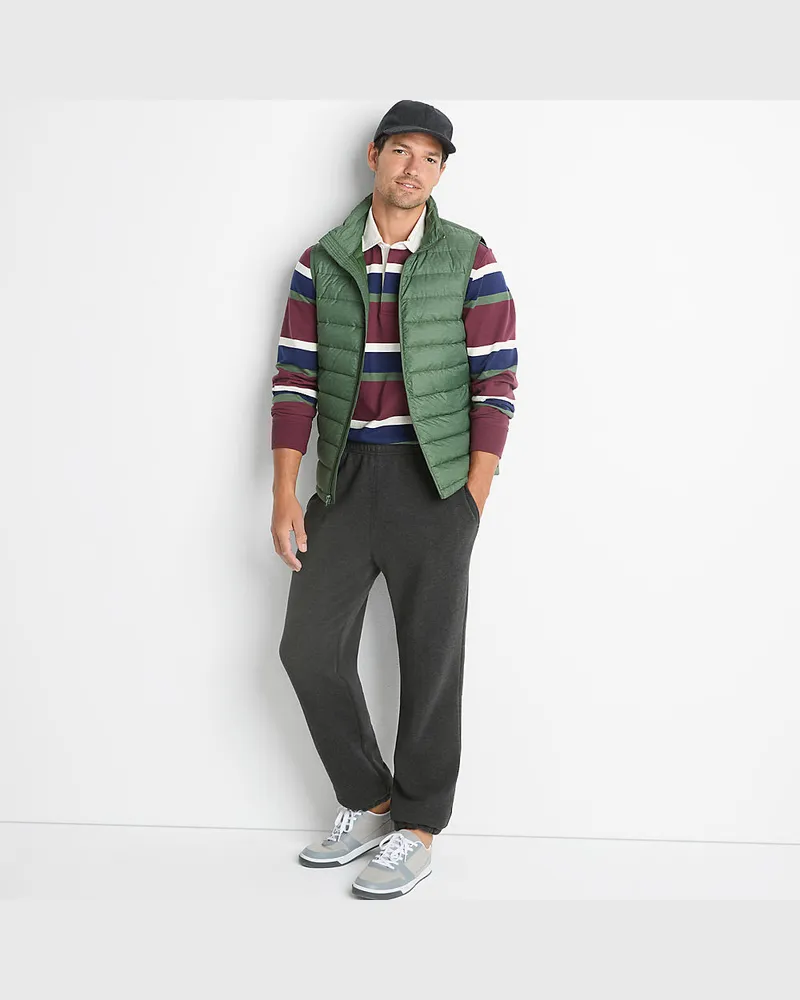 Lands' End Jogginghose SERIOUS SWEATS, Herren, Größe regular, Schwarz, Baumwoll-Mischung, by Schwarz
