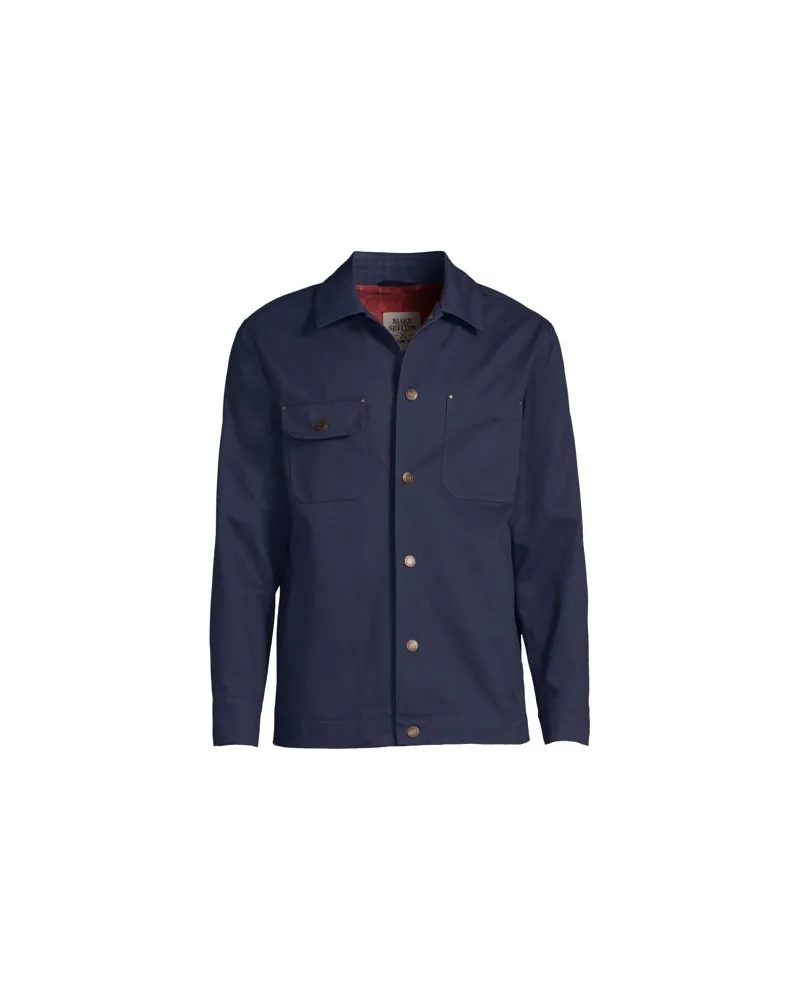 Lands' End Blake Shelton x  Utility-Jacke aus Twill, Herren, Größe:52-54 regular, Blau, Baumwolle, by Lands' End Blau