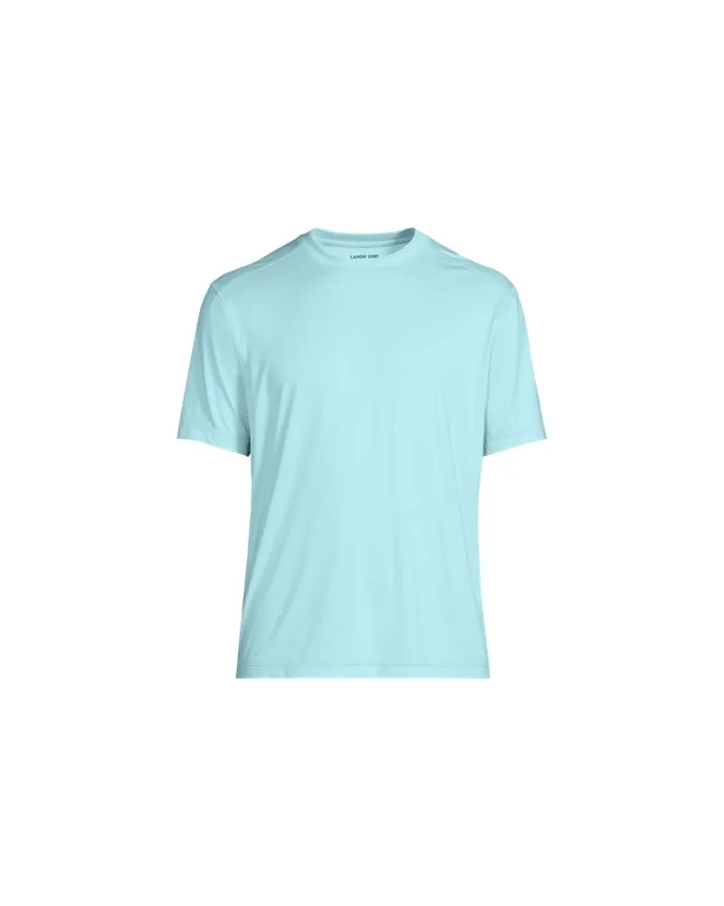 Lands' End Kurzarm-Badeshirt, Herren, Größe:60 regular, Blau, by Blau