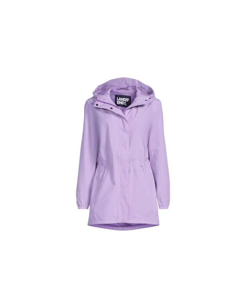 Lands' End Wasserdichte Regenjacke mit Packfach, Damen, Größe:44-46 regular, Lila, Polyester, by Lila