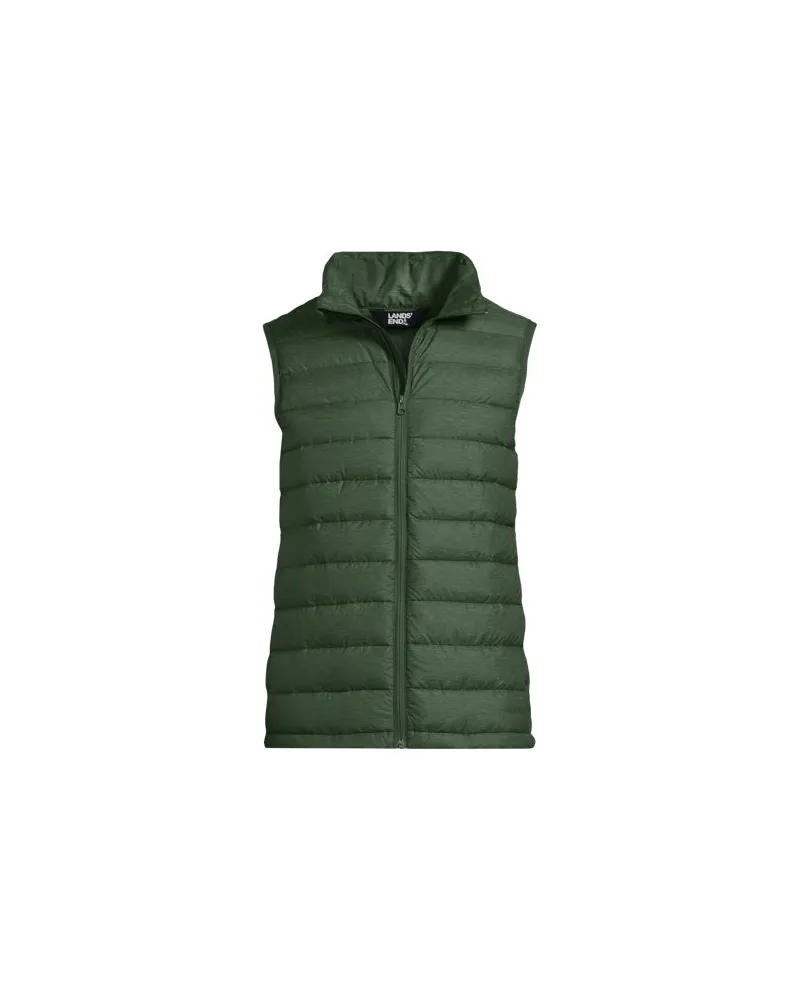 Lands' End Ultraleichte verstaubare Wanderweight-Daunenweste, Herren, Größe:56-58 regular, Grün, Polyester/Nylon/Daunen, by Grün