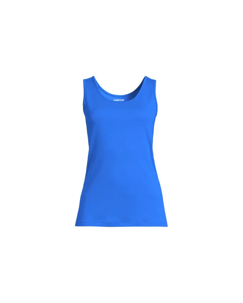 Lands' End Baumwoll-Top, Damen, Größe plus, Blau, Baumwolle, by Blau