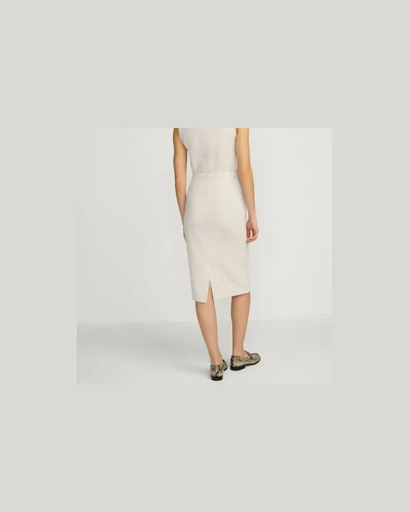 Lands' End Softer Jersey-Midirock, Damen, Größe:32-34 petite, Beige, Baumwolle/Polyester/Baumwoll-Mischung, by Beige