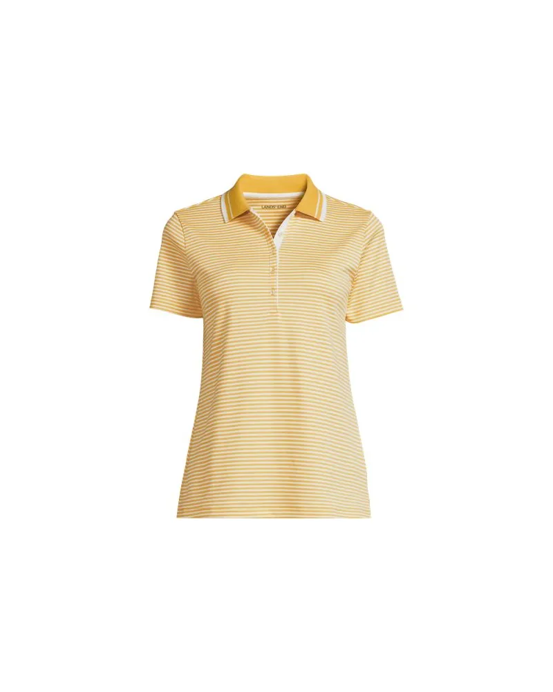 Lands' End Supima-Poloshirt, Damen, Größe plus, Gelb, Baumwolle, by Gelb