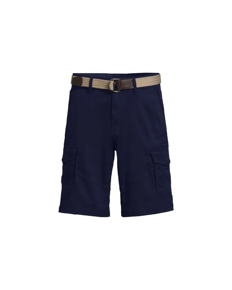 Lands' End Cargo-Shorts mit Gürtel, Herren, Größe regular, Blau, by Blau