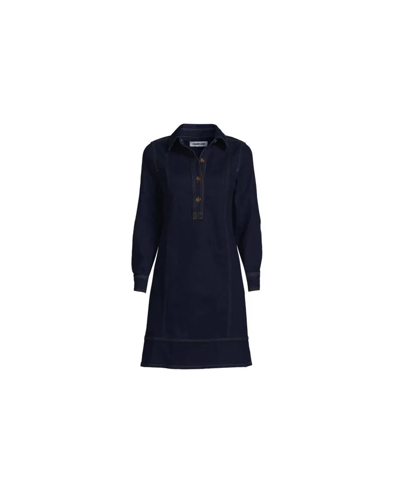 Lands' End Soft Denim Jeanskleid, Damen, Größe plus, Blau, Baumwoll-Mischung, by Blau