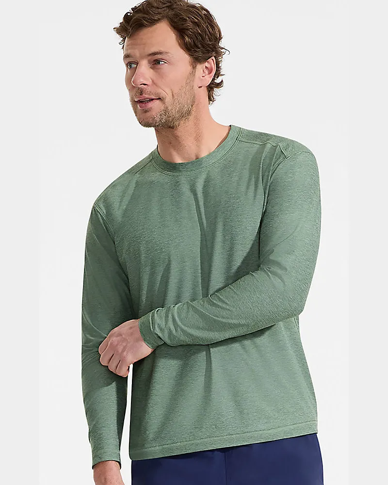 Lands' End Langarm-Badeshirt, Herren, Größe regular, Grün, by Grün