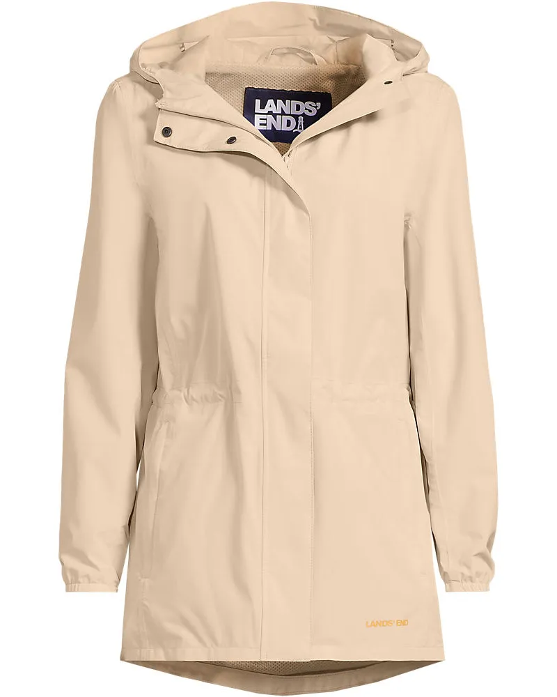 Lands' End Wasserdichte Regenjacke SQUALL mit Packfach, Damen, Größe regular, Weiß, Polyester, by Weiß