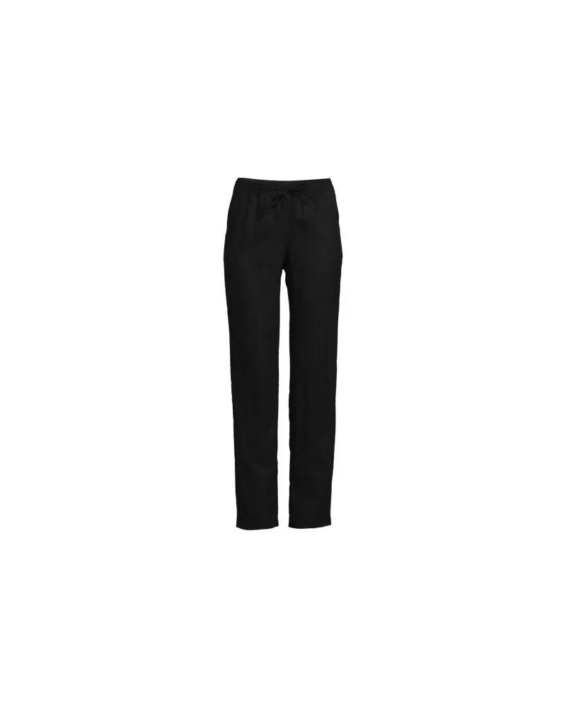 Lands' End Relaxte Leinen-Schlupfhose, Damen, Größe plus, Schwarz, Leinen, by Schwarz