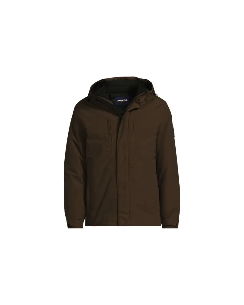 Lands' End Isolierte, wasserdichte 3-in-1-Jacke Squall, Herren, Größe:56-58 regular, Braun, Polyester/Nylon, by Braun