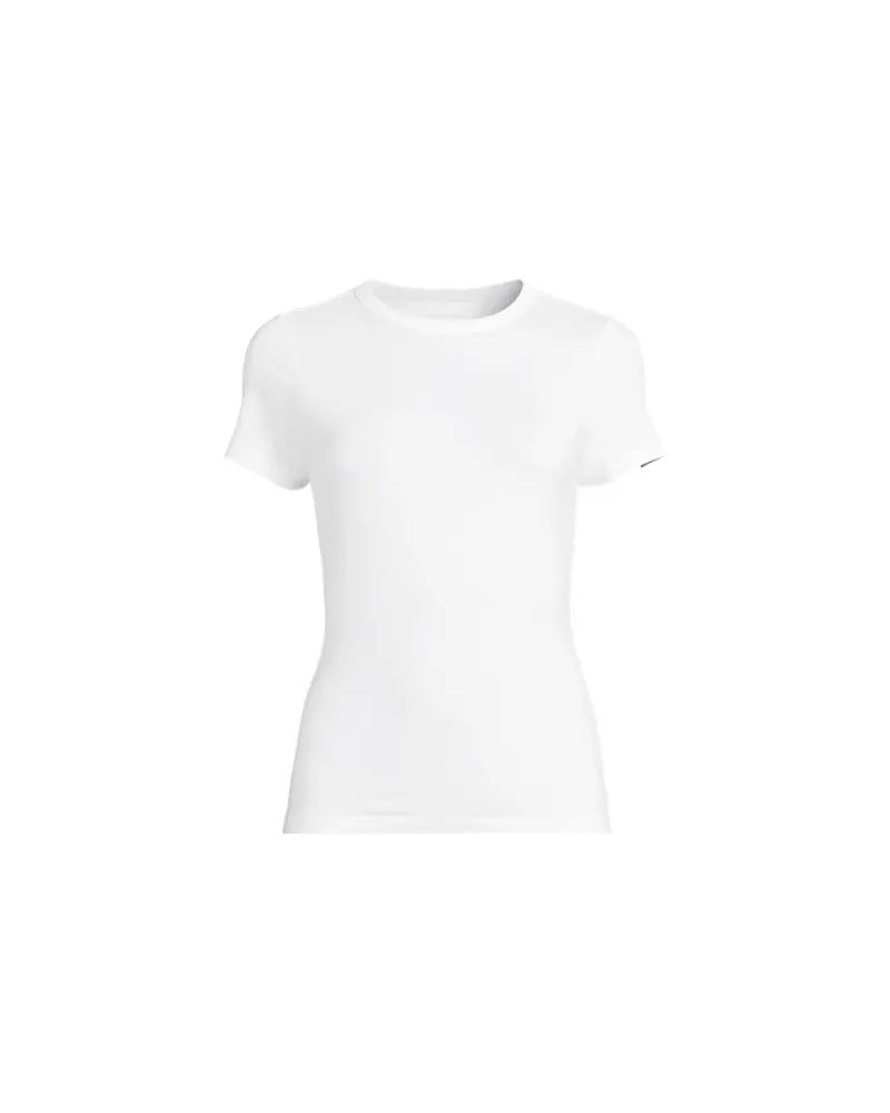 Lands' End Kühlendes Rundhals-Shirt, Damen, Größe plus, Weiß, Elasthan/Viskose-Mischung, by Weiß