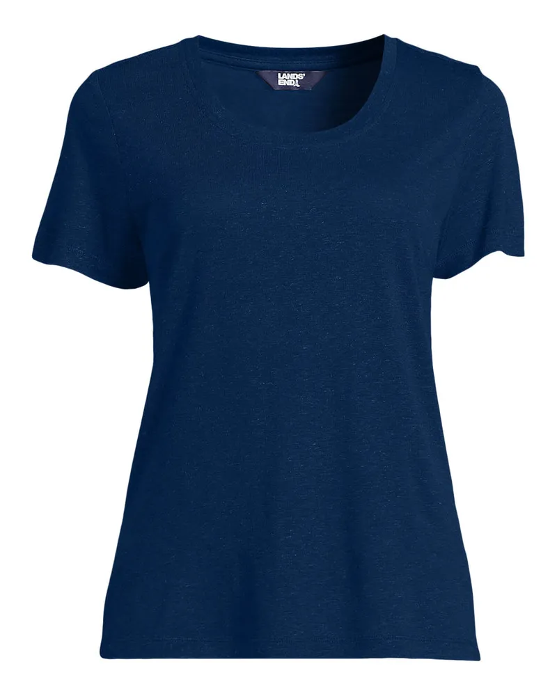 Lands' End Shirt aus Leinenmix, Damen, Größe regular, Blau, by Blau