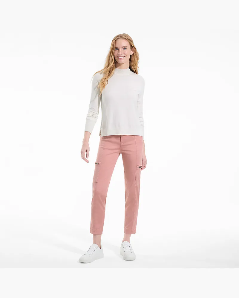Lands' End 7/8-Cargohose aus Lyocell-Mischung Mid Waist, Damen, Größe regular, Rot, Baumwolle/Baumwoll-Mischung, by Rot