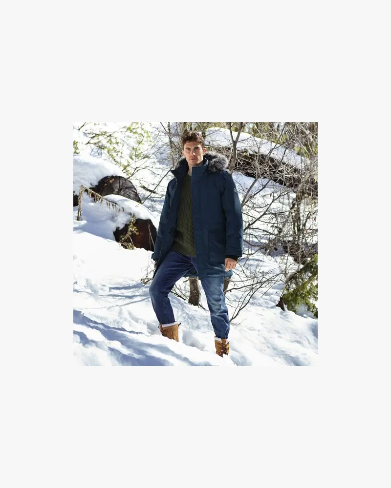 Lands' End EXPEDITION Parka, Herren, Größe:48-50 regular, Blau, Polyester, by Blau