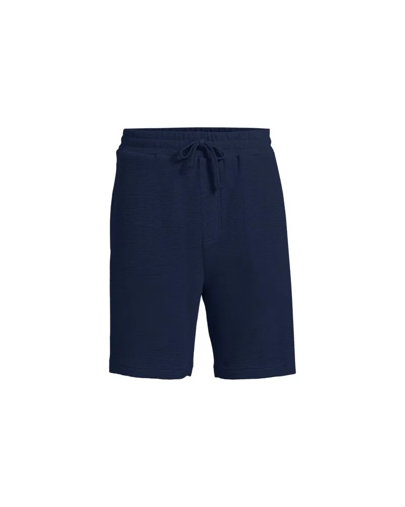 Lands' End Jersey-Shorts mit Struktur, Herren, Größe:52-54 regular, Blau, Baumwolle/Polyester/Baumwoll-Mischung, by Blau