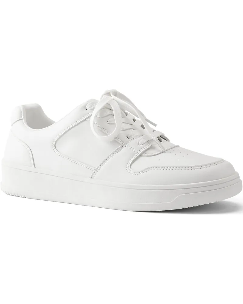 Lands' End Sneaker zum Schnüren, Herren, Größe regular, Weiß, by Weiß