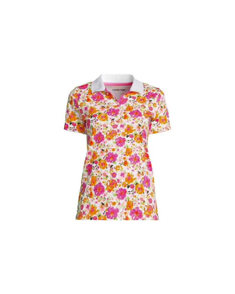 Lands' End Supima-Poloshirt, Damen, Größe regular, Weiß, Baumwolle, by Weiß