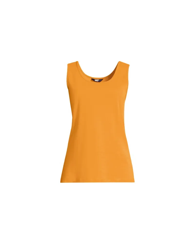 Lands' End Ärmelloses Top aus Baumwolle, Damen, Größe:40-42 regular, Orange, Baumwolle, by Orange