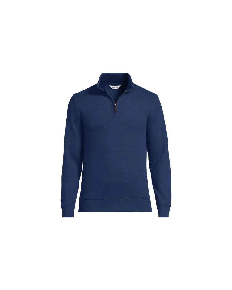 Lands' End Reißverschluss-Pullover aus Bedford-Ripp, Herren, Größe tall, Blau, Baumwolle, by Blau