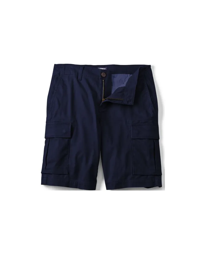 Lands' End Cargo-Shorts mit Stretch, Classic Fit, Herren, Größe regular, Blau, Baumwolle, by Blau