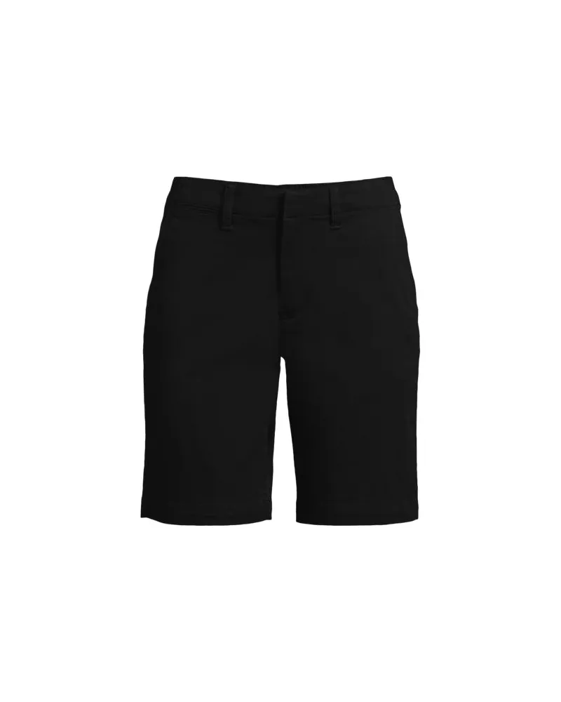 Lands' End Chino-Bermudas 25 cm, Damen, Größe petite, Schwarz, by Schwarz