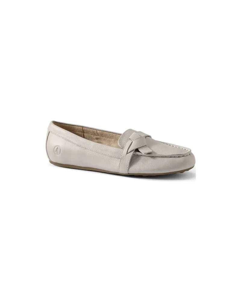 Lands' End Komfort-Pennyloafer, Damen, Größe regular, Beige, Leder/Rauleder, by Beige