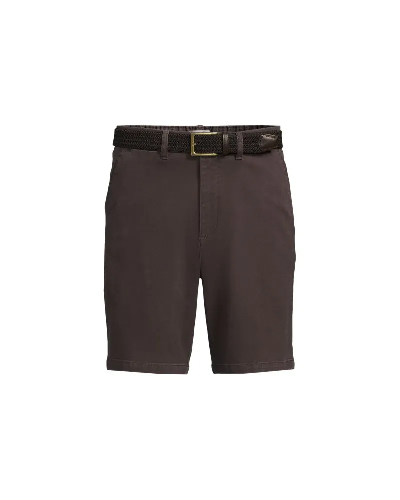 Lands' End Chino-Shorts mit Textur und Gürtel, Herren, Größe regular, Braun, Baumwolle/Lyocell (Viskose)/Baumwoll-Mischung, by Braun