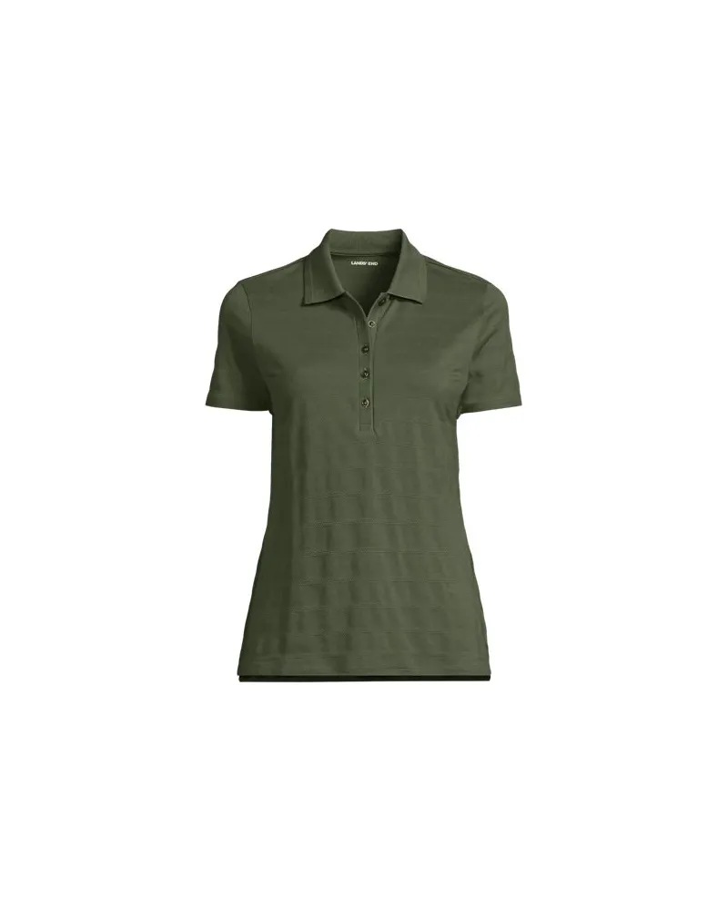 Lands' End Piqué-Poloshirt, Damen, Größe plus, Grün, Baumwolle, by Grün