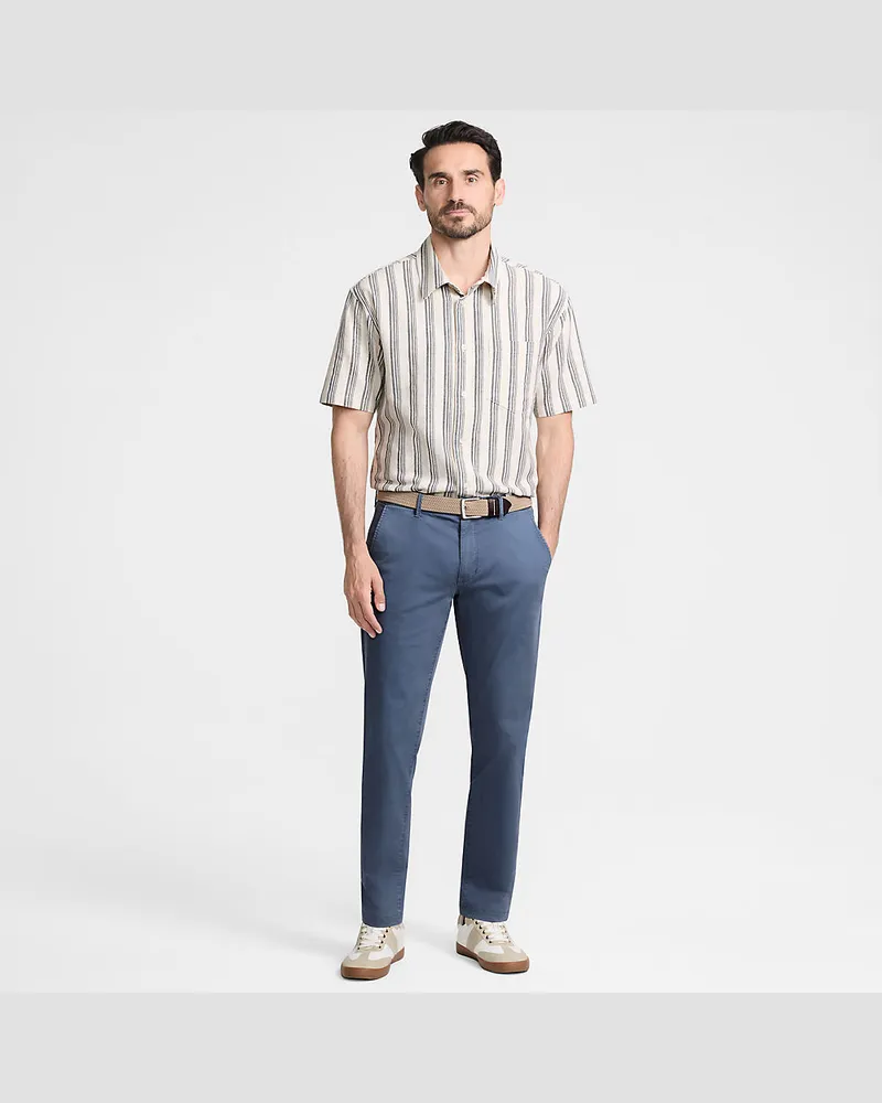 Lands' End Chino-Hose, Slim Fit, Herren, Größe regular, Blau, Baumwolle/Baumwoll-Mischung, by Blau