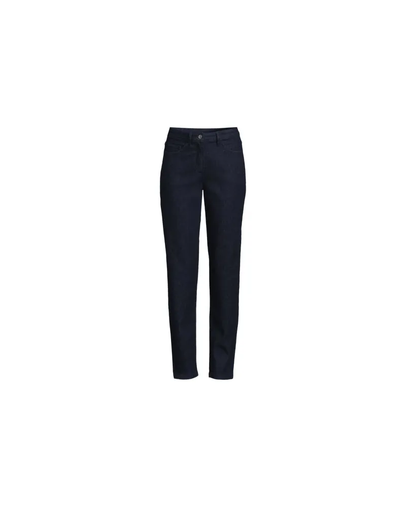 Lands' End Slim Fit Jeans High Waist, Damen, Größe petite, Blau, Baumwolle/Baumwoll-Mischung, by Blau