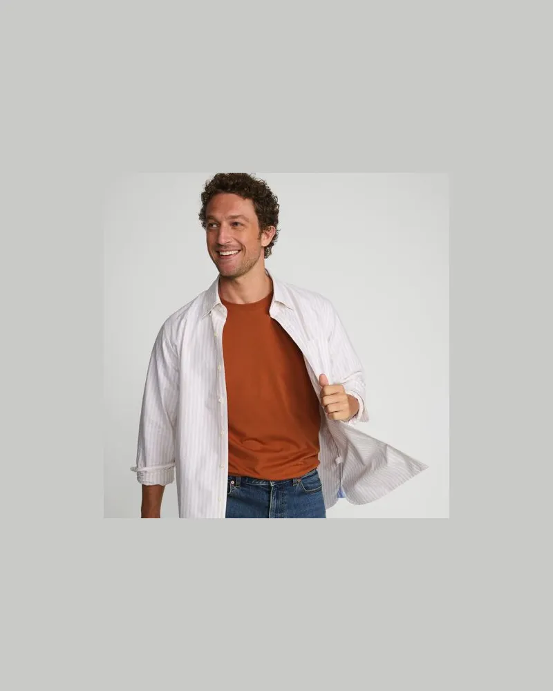 Lands' End Super-T Kurzarm-Shirt, Classic Fit, Herren, Größe:48-50 regular, Orange, Baumwolle, by Orange