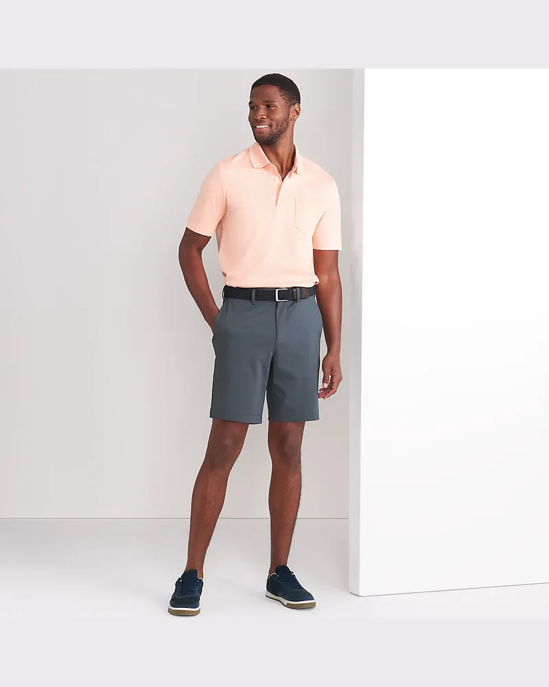Lands' End Golf-Shorts, Herren, Größe regular, Grau, Polyester, by Grau