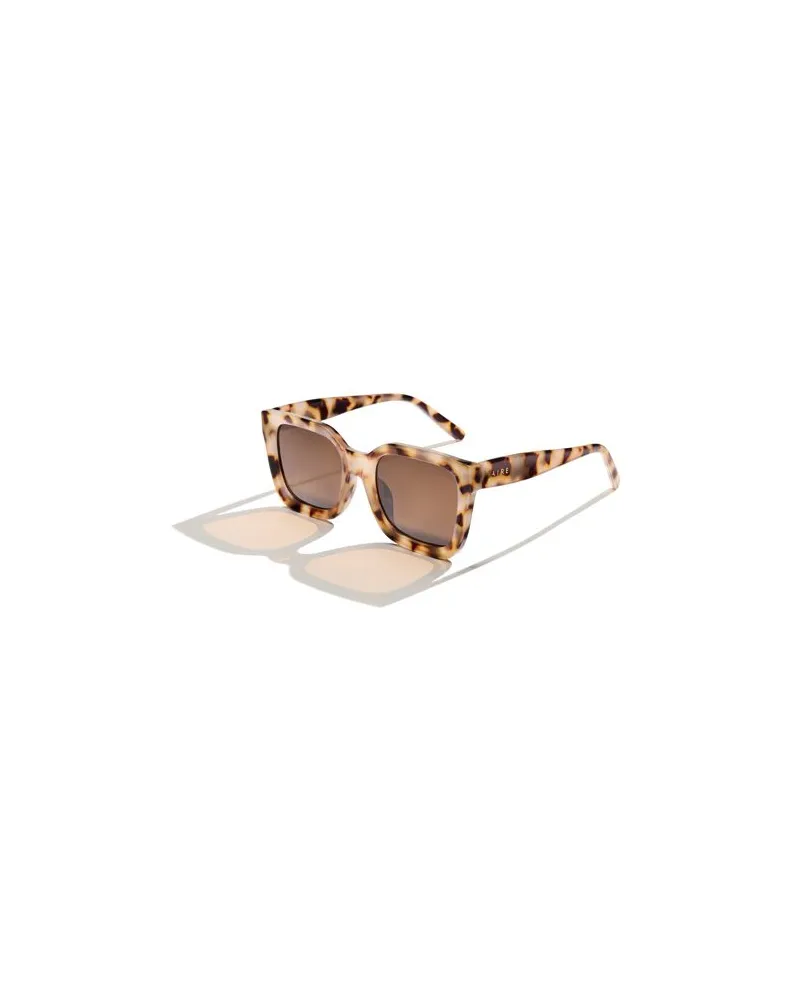 Lands' End ABSTRACTION Sonnenbrille mit gemustertem Rahmen, Damen, Größe:null regular, Braun, by Braun