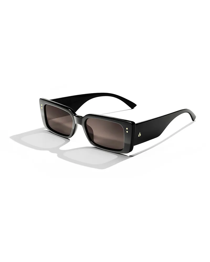 Lands' End ORION Sonnenbrille in rechteckiger Form, Damen, Größe:null regular, Schwarz, by Schwarz