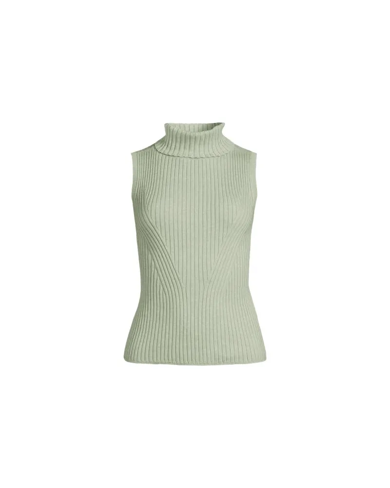 Lands' End Ärmelloser Rollkragenpullover, Damen, Größe:40-42 regular, Grün, Baumwolle/Baumwoll-Mischung/Nylon-Mischung, by Grün
