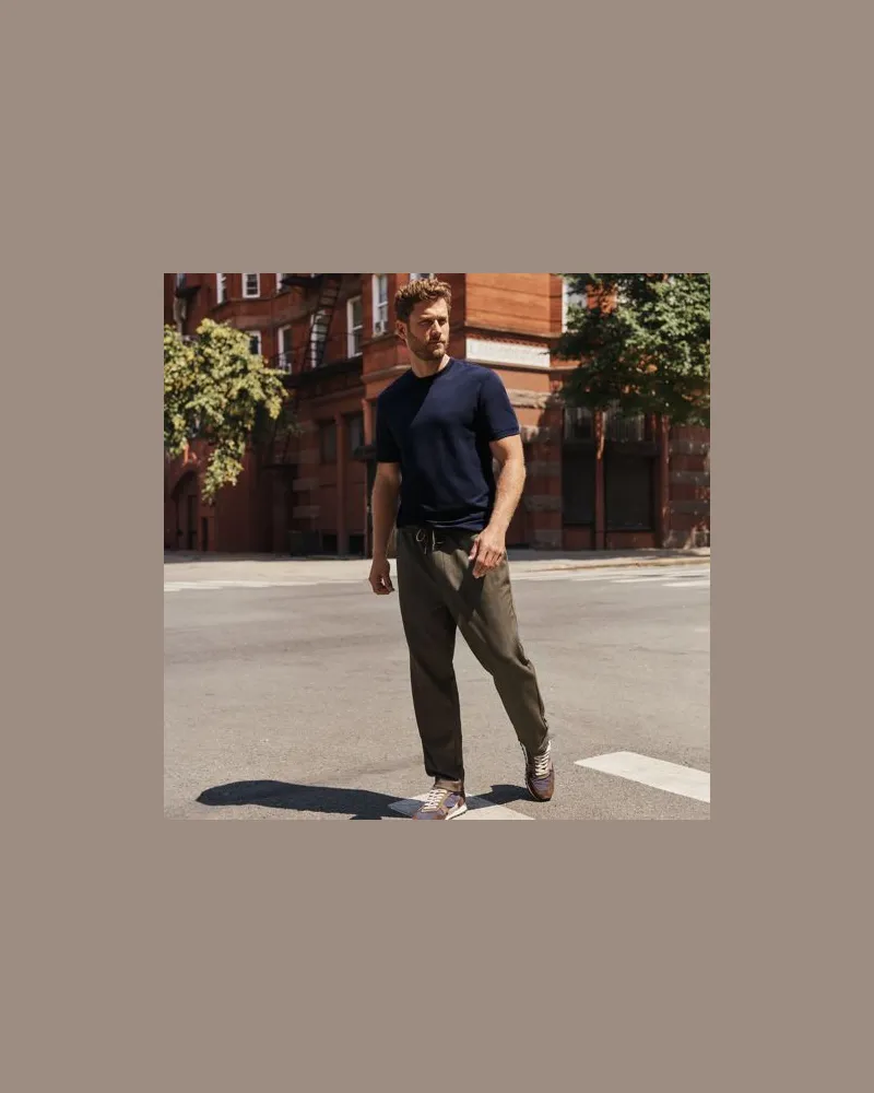Lands' End Pendler-Hose aus Jersey-Twill, Herren, Größe:52-54 regular, Braun, by Braun
