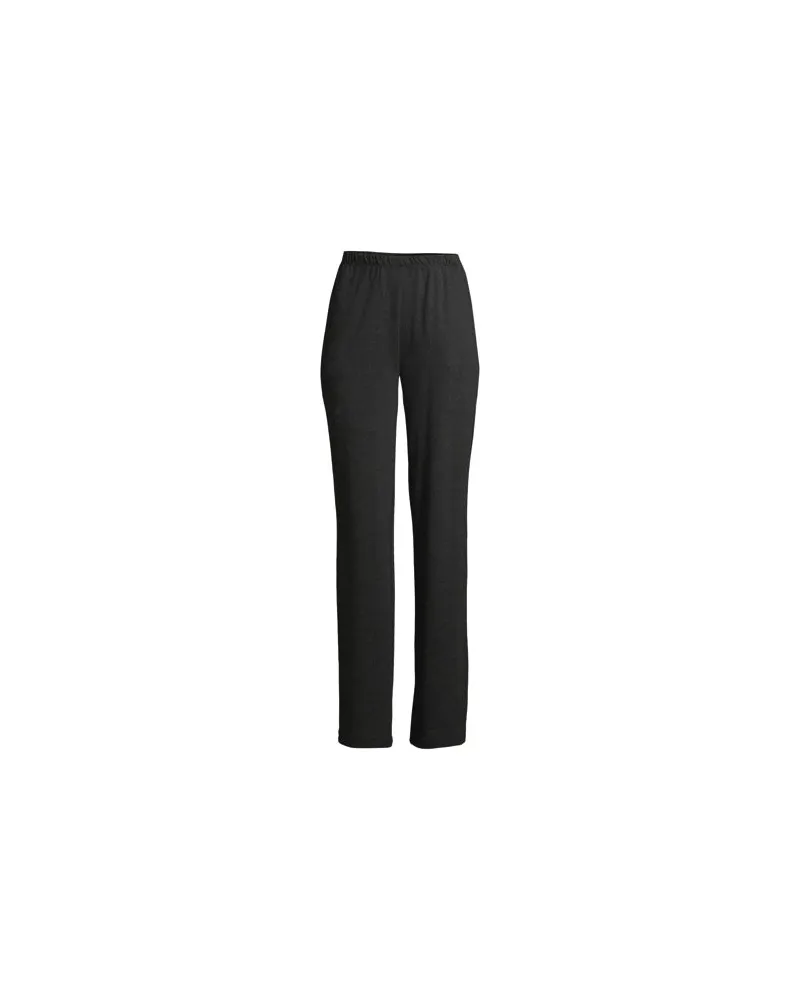 Lands' End Straight Fit Freizeithose SPORT KNIT, Damen, Größe plus, Schwarz, Baumwolle, by Schwarz