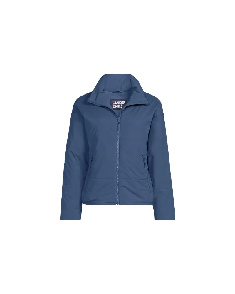 Lands' End Leichte verstaubare Steppjacke, Damen, Größe plus, Blau, Nylon-Mischung, by Blau