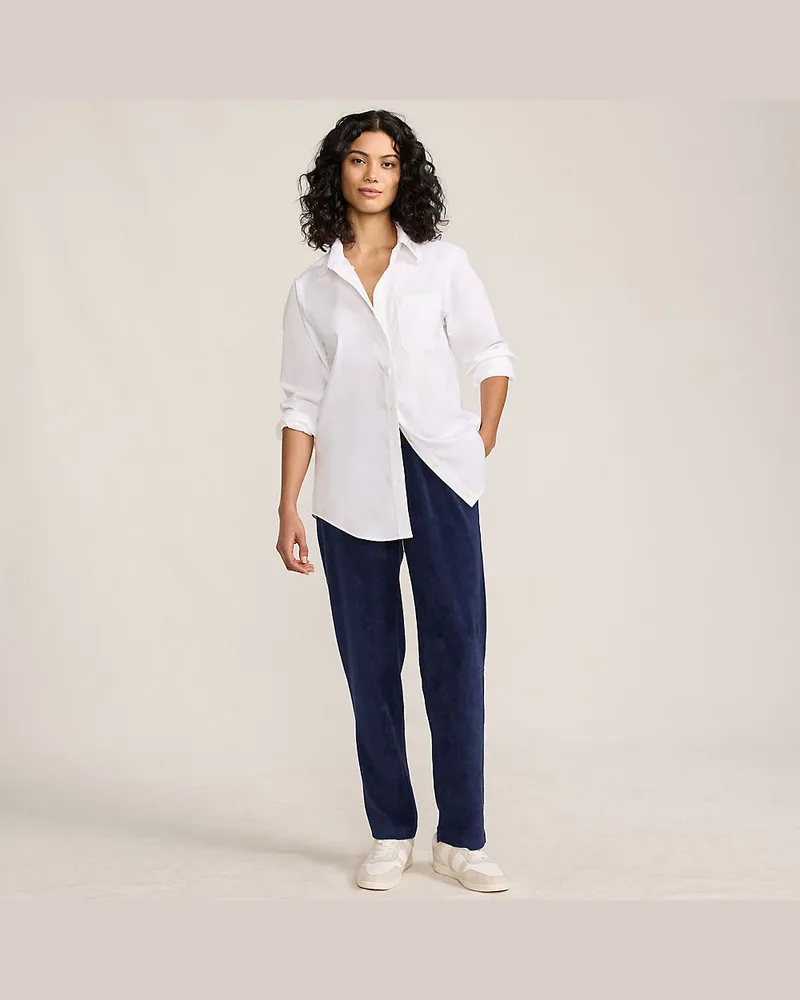 Lands' End Komfort-Cordhose SPORT KNIT, Damen, Größe tall, Blau, Baumwoll-Mischung, by Blau