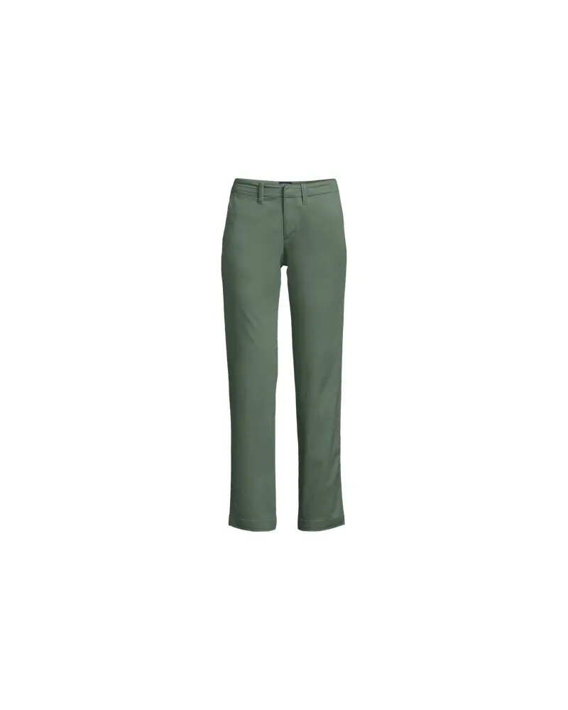 Lands' End 7/8-Chinos mit geradem Bein Mid Waist, Damen, Größe plus, Grün, by Grün