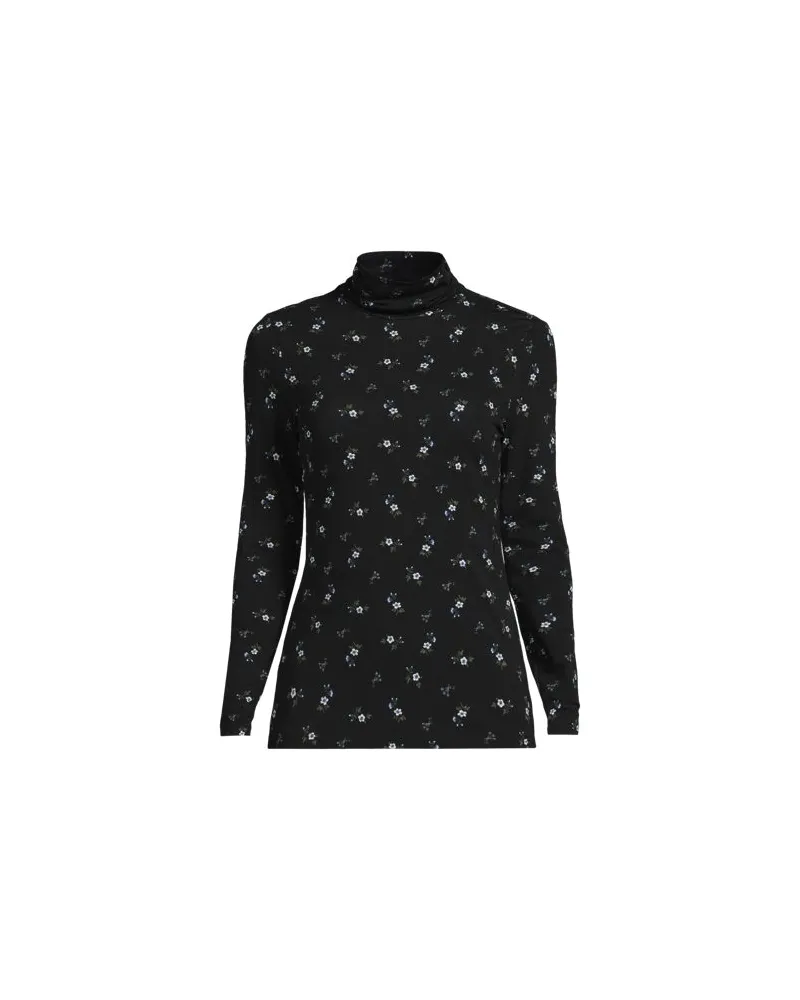 Lands' End Rollkragenshirt aus Baumwoll/Modalmix, Damen, Größe:40-42 regular, Schwarz, Baumwolle/Elasthan/Baumwolle Modal, by Schwarz