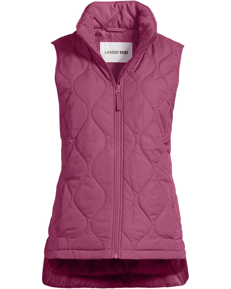 Lands' End Isolierte Steppweste FeatherFree, Damen, Größe plus, Rot, Polyester, by Rot