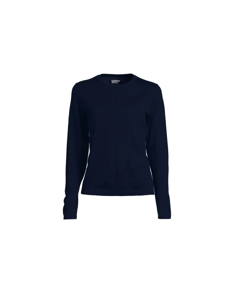 Lands' End Merino-Pullover, Damen, Größe:40-42 petite, Blau, Wolle, by Blau