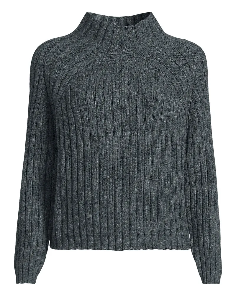 Lands' End Pullover aus softem Rippstrick, Damen, Größe regular, Schwarz, Baumwolle/Wolle/Nylon, by Schwarz