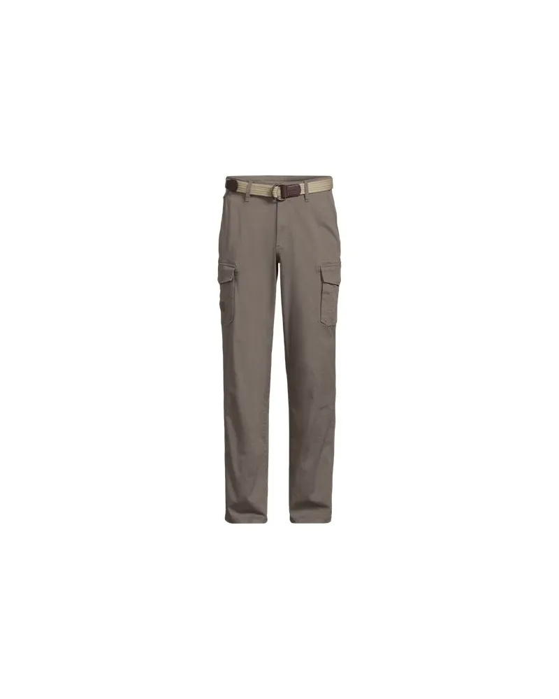 Lands' End Cargohose mit Gürtel, Herren, Größe regular, Braun, Baumwolle/Baumwoll-Mischung, by Braun