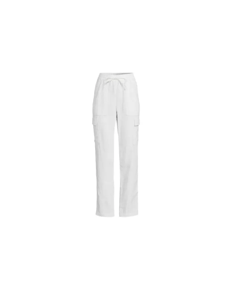 Lands' End Leinen-Cargohose mit Dehnbund, Damen, Größe petite, Weiß, Leinen, by Weiß