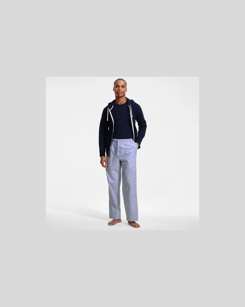 Lands' End Essenzielle Baumwoll-Pyjamahose, Herren, Größe:60 regular, Blau, Baumwolle, by Blau