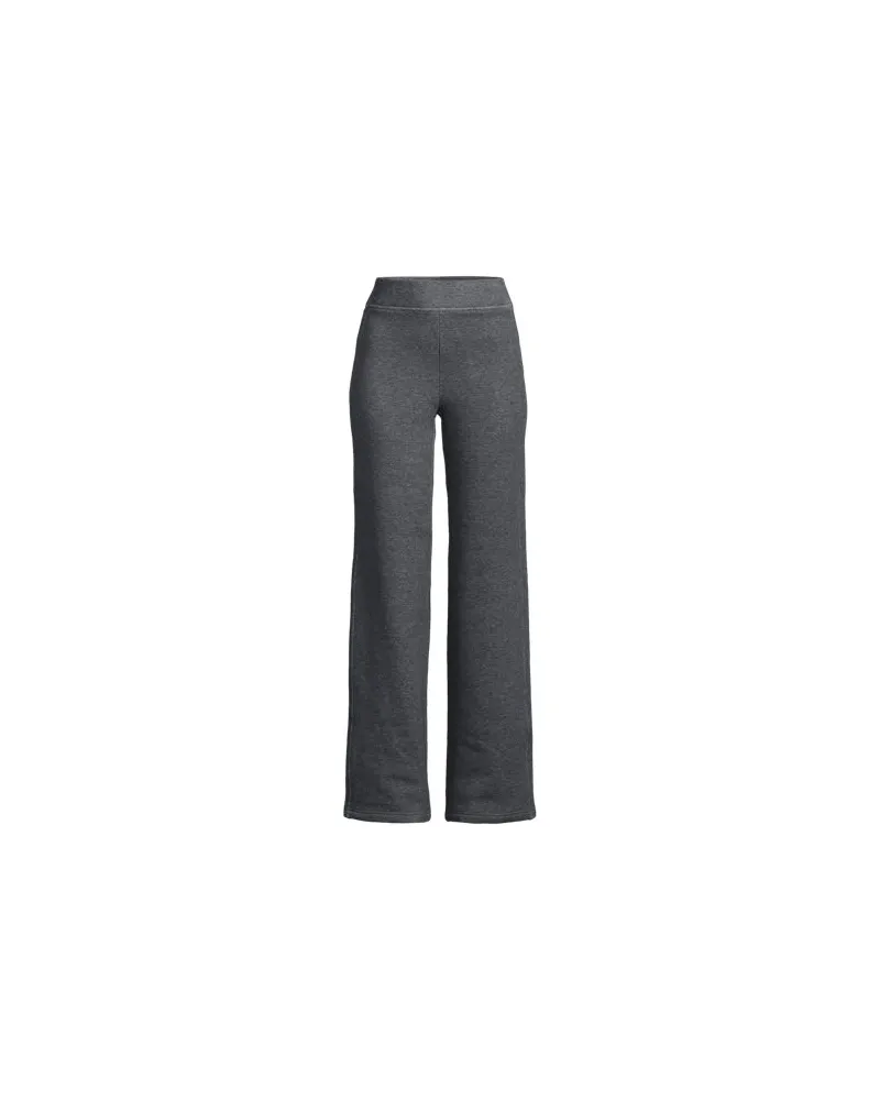 Lands' End Serious Sweats Straight Fit Thermohose, Damen, Größe:44-46 regular, Grau, Baumwoll-Mischung/Polyester-Mischung, by Grau