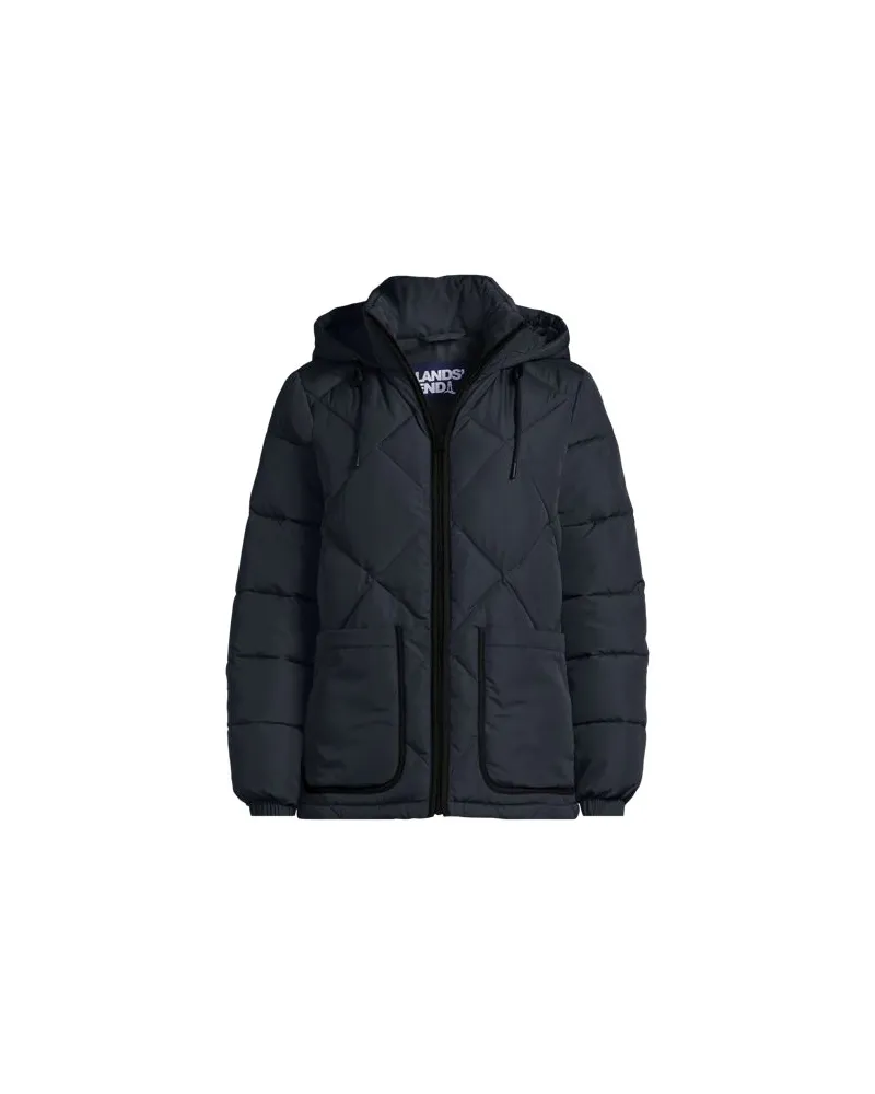 Lands' End Isolierte Kapuzen-Steppjacke, Damen, Größe:40-42 regular, Grau, Polyester, by Grau