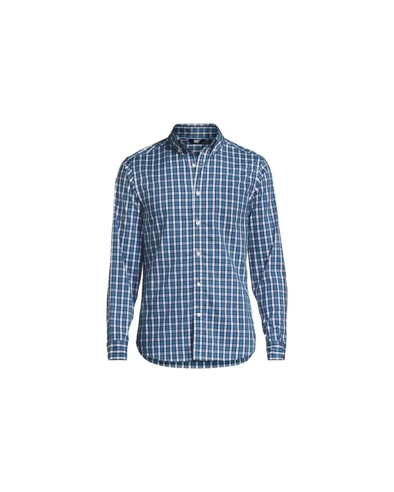 Lands' End Ultimativ-Hemd, Classic Fit, Herren, Größe:48-50 regular, Grün, Elasthan/Baumwoll-Mischung/Polyester-Mischung, by Grün